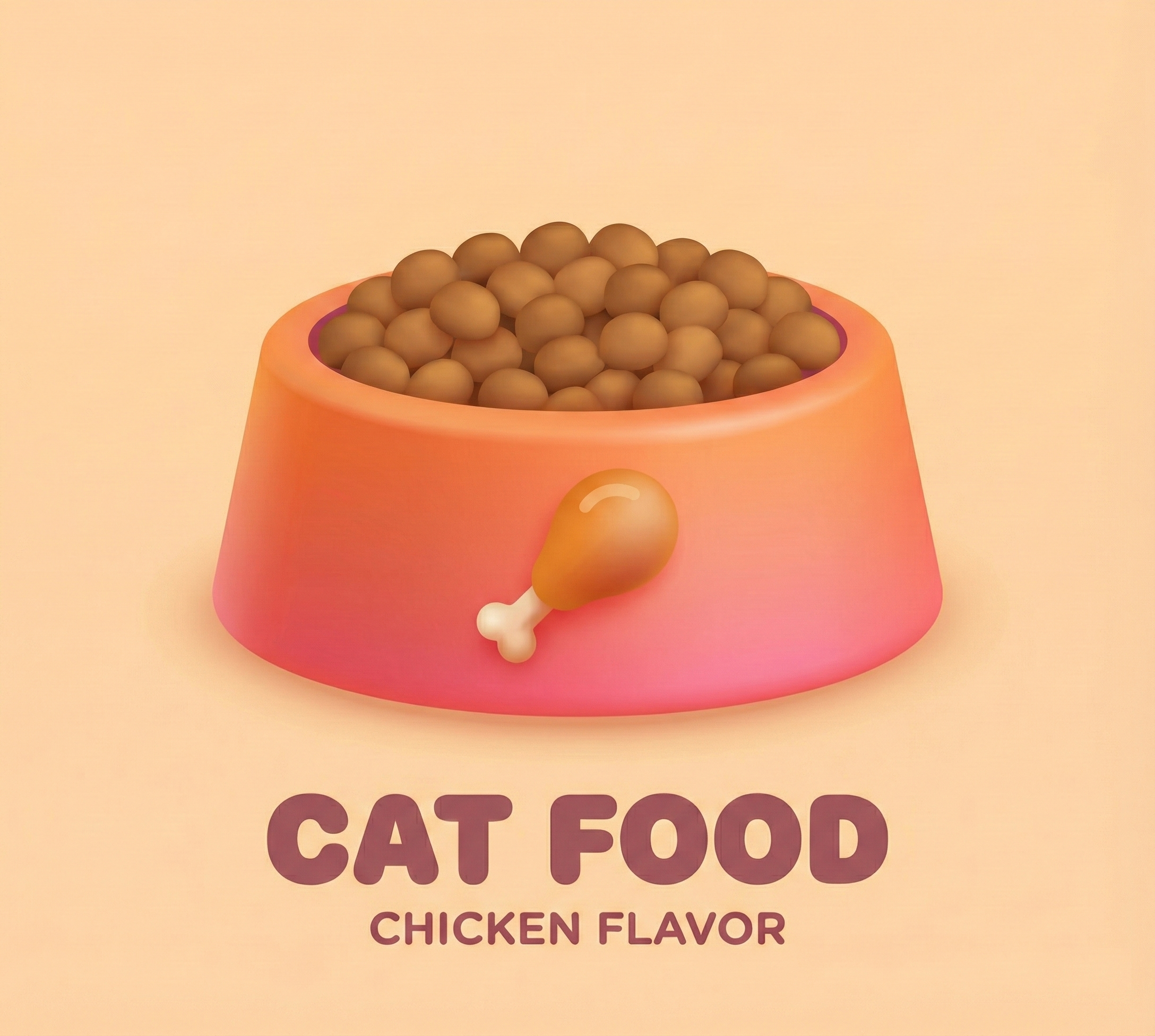 طعام قطط نكهة الدجاج